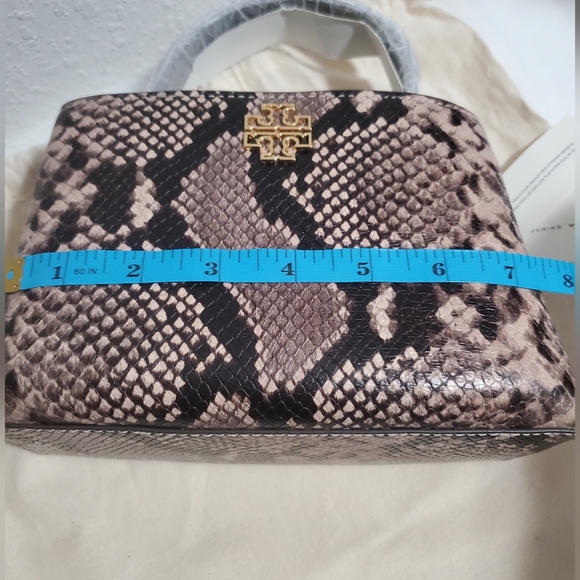 Tory Burch Britten Snake Embossed Mini Satchel - Picture 7 of 11